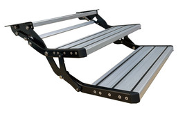 Aluminum 2 Step Pull Out Retractable RV Camper Platform Steps Stair Anti-Slip - £111.87 GBP