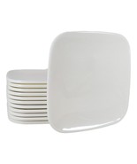 Contemporary 6.5&quot; Square White Jade Melamine Salad Dessert Plates Pack O... - $79.99