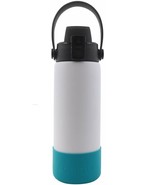 Aquatix White 21 oz Insulated FlipTop Sport Bottle w/ Silicon Boot (Turq... - $31.56 CAD