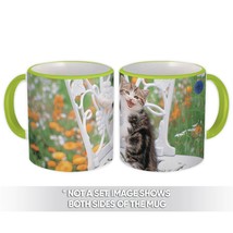 Cat : Gift Mug Cute Animal Kitten Funny Friend Flowers Pet - £12.68 GBP+