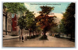 North Broad Street View Galesburg Illinois IL UNP DB Postcard Y2 - £3.78 GBP