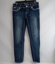 Amethyst Women&#39;s Distressed Whiskered Thick Stitched Jeans Size 28 Insea... - $14.50