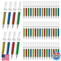 Tideme 100 Pcs Syringe Pens Bulk Retractable Fun Nurse Multi-Color Novelty - $49.06
