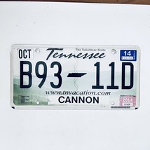 2014 United States Tennessee Cannon County Passenger License Plate B93 11D - $18.80