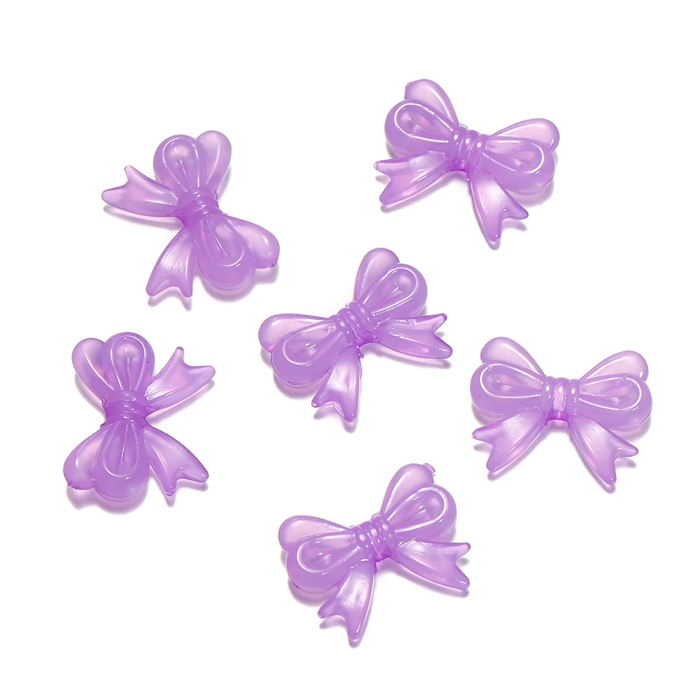 30Pcs/Lot 14x18mm Bowknot Transparent Bow Spacer Beads Earrings Making -... - $1.72