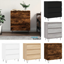 Modern Wooden Chest Of 3 Drawers Home Sideboard Storage Unit Cabinet With Legs - £61.06 GBP+
