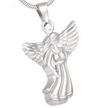 Angel Stainless Steel Funeral Cremation Urn Pendant w/Chain for Ashes - $99.99