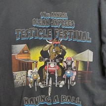 VTG 14th Annual Olean Jaycee&#39;s Testicle Festival Having A Ball Shirt - £16.98 GBP
