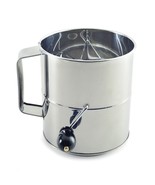 Norpro Polished 8-Cup Stainless Steel Hand Crank Sifter, 64 ounces, As S... - £43.98 GBP