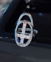 Fashion light luxury niche design sense ring female flash diamond zircon... - $19.80