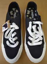 Mad Love Platform Sneakers Shoes Canvas Black Lace Up Fran Womens Size 10 - $14.45