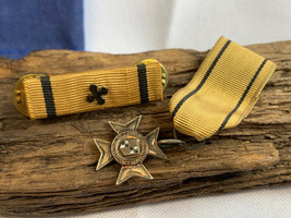 Vtg Maryland National Guard Faithful Service Medal Ribbon &amp; Bar Militari... - $39.55
