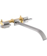 BEIYI Wall Mount Tub Filler Faucet Brushed Nickel Two Handles High Flow - $71.24