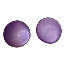 Lot 2 Medium Buttons Vintage Purple Satin 18 mm Shank - $4.95
