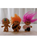 Russ Troll Dolls Lot of 3 Halloween Witch Wedding Rainbow hair - £8.65 GBP