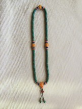 Handmade Turquoise Mala Necklace (8007), 108 Beads, 9mm oblate bead - £31.42 GBP