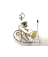 Sterling Angel Reading Book Pin With Stop Light and Lantern 1950s Unusua... - €60,31 EUR
