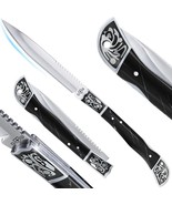 Pocket Folding Knife  EDC Folding Knife Sharp Blade Knife Black Resin Ha... - £13.29 GBP