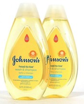 (2 Ct) Johnson&#39;s Newborn Head To Toe Wash &amp; Shampoo Gently Cleanses 16.9 Oz - £17.12 GBP