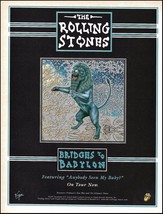 The Rolling Stones 1997 Bridges to Babylon Tour ad 8 x 11 advertisement ... - $4.23