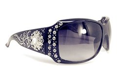 Texas West Metal Floral Sunflower Concho Sunglasses With Rhinestone UV40... - $23.99
