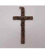 Religioso Jesús Cruz Crucifijo Latón con Colgante - £31.07 GBP
