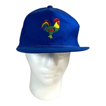 Vintage Showcase Rooster Keywest Chicken Snapback Hat Blue &amp; Rainbow Emr... - $14.01