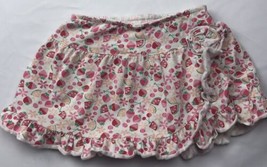 Carters 18 Mos Girls Skirt Shorts Floral Strawberry Cotton Pink White Orange Vtg - £11.62 GBP