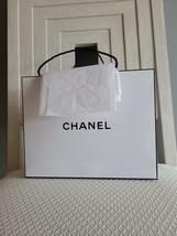 Authentic CHANEL White Black Shopping Gift Paper Bag 10&quot; x 8&quot; x 3&quot; - £5.48 GBP