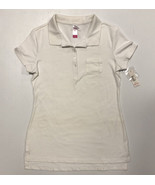 NWT No Boundaries Juniors Short Sleeve Arctic White Polo Shirt Top size ... - £8.93 GBP