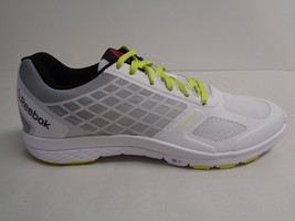 Reebok Size 8 QUANTUM LEAP White Gray Training Running Sneakers New Mens Shoes - £70.66 GBP