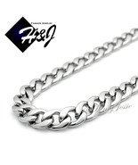 16&quot;-40&quot;MEN Stainless Steel 4/5/6/7/8.5/9.5/12mm Silver Cuban Curb Chain ... - $13.69 CAD+