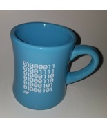 Blue White Binary Code COFFEE Mug Intel Computer Engineer Gift Science Nerd - £31.51 GBP