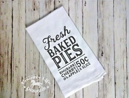 Flour Sack Towel - Fresh Baked Pies - £6.90 GBP