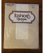 NOS Vintage 80s Berkshire Ivory Pantyhose Textured Pattern Back Dot Size... - $256.19 MXN