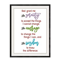 ALL STITCHES - SERENITY PRAYER CROSS STITCH PATTERN IN PDF -153 - £2.19 GBP