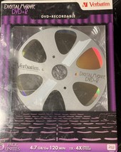 VERBATIM 5 Pack DVD+R Recordable Blank DVDs 4.7GB 120 Minutes NEW SEALED - $237.26 MXN