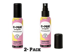 2- Oopsie Poopsie Bathroom Spray Eliminate Poop Smell Deodorizer Flower ... - £11.03 GBP