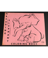 Vintage Coloring Book Fred Peters Illustrator &quot;The Reading Elephant&quot; - £15.18 GBP