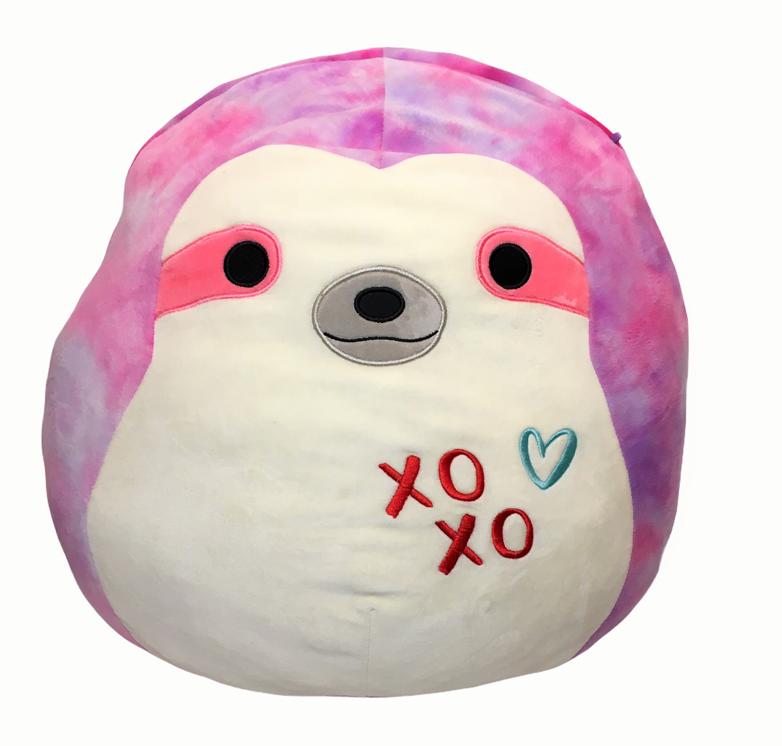 RARE Squishmallow Valentine Tye Dye Sharie Sloth Plush Stuffed Animal Pillow 16