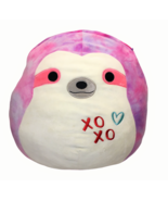 RARE Squishmallow Valentine Tye Dye Sharie Sloth Plush Stuffed Animal Pi... - £58.57 GBP