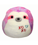 RARE Squishmallow Valentine Tye Dye Sharie Sloth Plush Stuffed Animal Pi... - $102.90 CAD