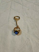 Replica Senior Prom Blue Rhinestone CLASS RING Keychain - $34.99