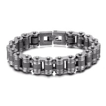 Fashion Punk Biker Chain Bracelet Mens Bracelet Link Chain Motorcycle Bicycle St - £24.98 GBP