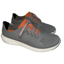 Crocs Lite Ride Men Size 10 M Gray Grey Lace Up Perforated Water Sports ... - £22.12 GBP
