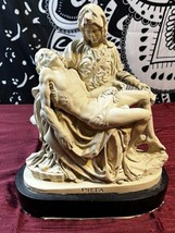Sculpture Pieta Virgin Mary Holding Jesus Christ By Marwal Vintage - $112.19