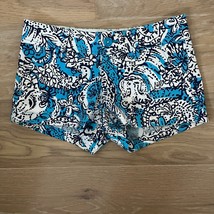 Lilly Pulitzer Blue White Floral The Walsh 3&quot; Shorts  - $428.41 MXN