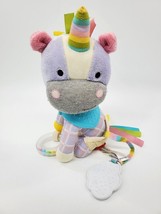Skip Hop Unicorn Bandana Buddies Activity Rattle Teether Baby Toy Sensor... - $14.99