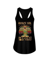 August Girl Tank Tops I&#39;m Mostly Peace Love Light Happy Birthday Yoga Wo... - $19.75