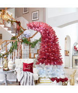 6FT hinge fir artificial fir curved top Christmas tree, bendable, 1250 lush bran - $197.55